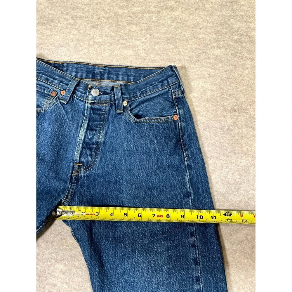 Levi's 501 Jeans Mens 29x30 Blue Denim Cotton‎ 5-Pockets Straight Leg Mid Rise